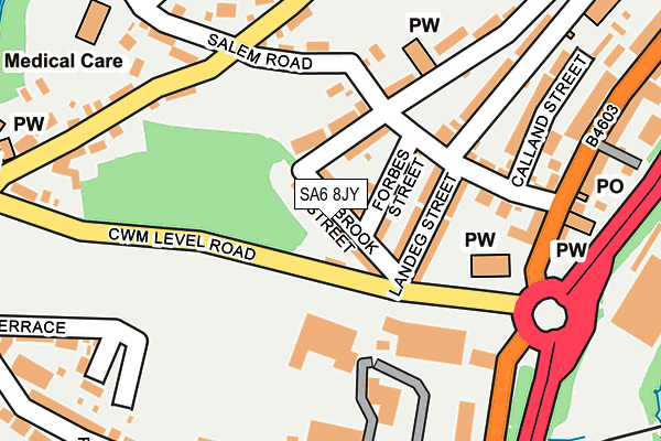 SA6 8JY map - OS OpenMap – Local (Ordnance Survey)