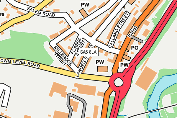 SA6 8LA map - OS OpenMap – Local (Ordnance Survey)