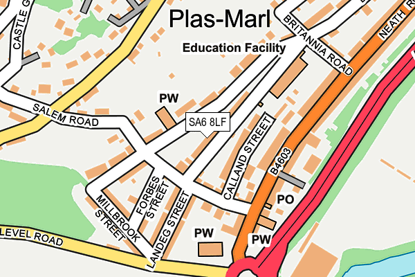 SA6 8LF map - OS OpenMap – Local (Ordnance Survey)