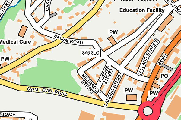 SA6 8LG map - OS OpenMap – Local (Ordnance Survey)