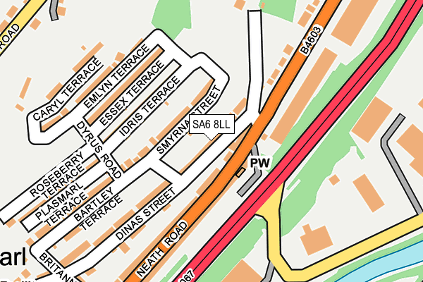 SA6 8LL map - OS OpenMap – Local (Ordnance Survey)