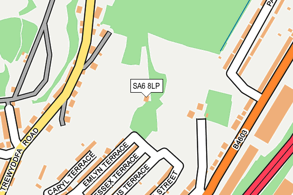 SA6 8LP map - OS OpenMap – Local (Ordnance Survey)