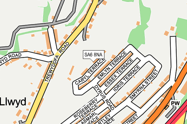 SA6 8NA map - OS OpenMap – Local (Ordnance Survey)