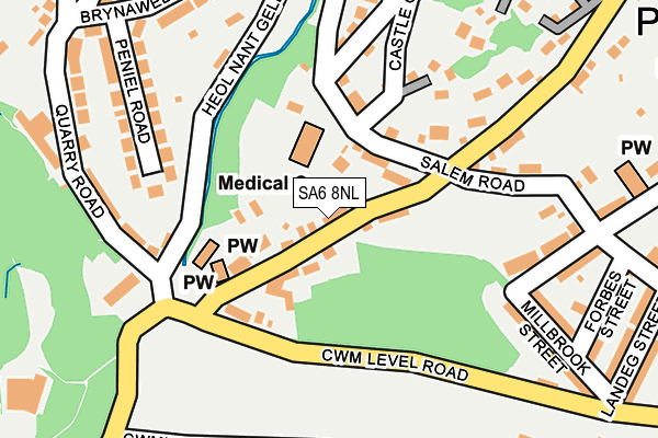 SA6 8NL map - OS OpenMap – Local (Ordnance Survey)