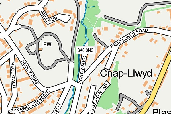 SA6 8NS map - OS OpenMap – Local (Ordnance Survey)