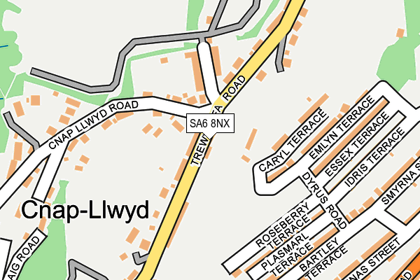 SA6 8NX map - OS OpenMap – Local (Ordnance Survey)