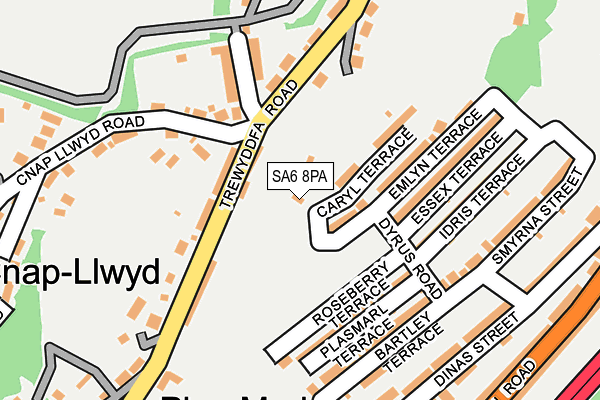 SA6 8PA map - OS OpenMap – Local (Ordnance Survey)