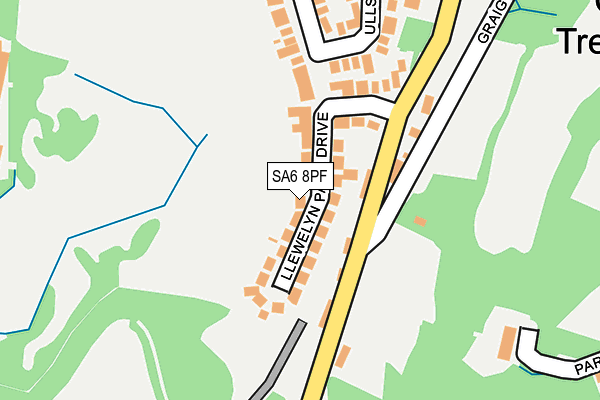 SA6 8PF map - OS OpenMap – Local (Ordnance Survey)