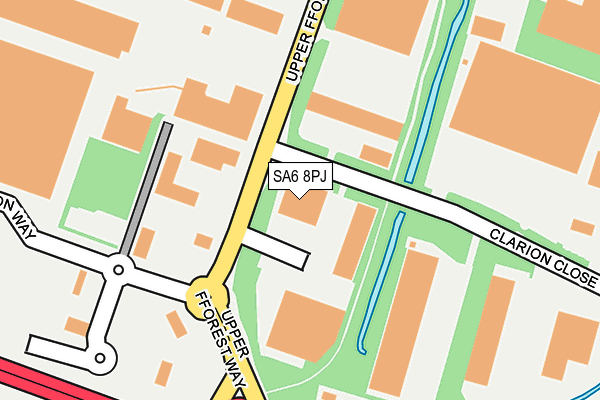 SA6 8PJ map - OS OpenMap – Local (Ordnance Survey)