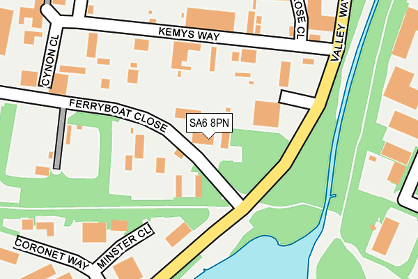 SA6 8PN map - OS OpenMap – Local (Ordnance Survey)