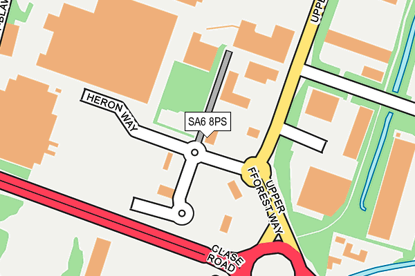 SA6 8PS map - OS OpenMap – Local (Ordnance Survey)