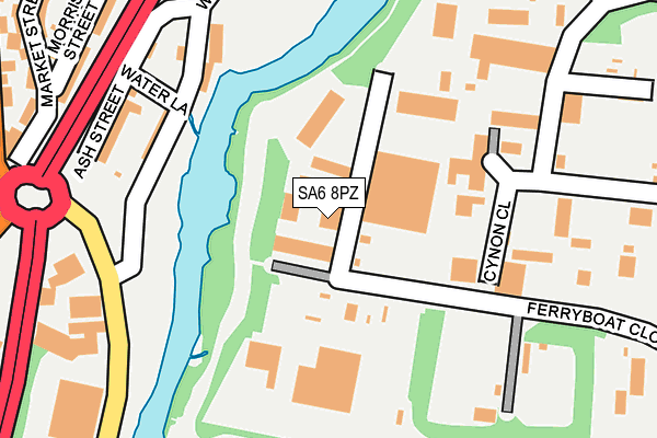 SA6 8PZ map - OS OpenMap – Local (Ordnance Survey)