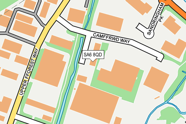 SA6 8QD map - OS OpenMap – Local (Ordnance Survey)