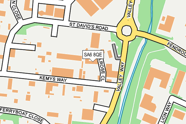 SA6 8QE map - OS OpenMap – Local (Ordnance Survey)