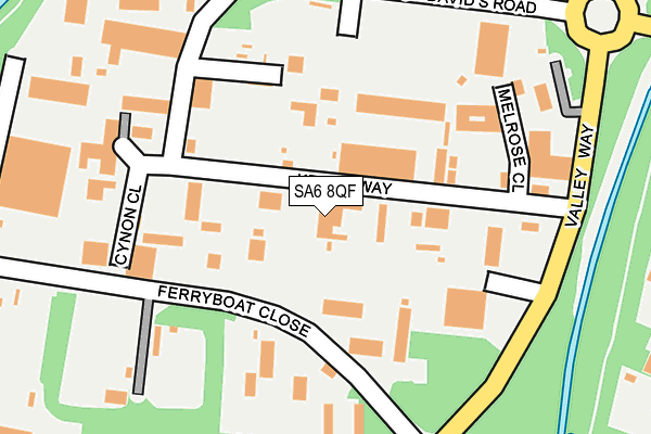 SA6 8QF map - OS OpenMap – Local (Ordnance Survey)