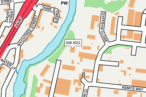 SA6 8QG map - OS OpenMap – Local (Ordnance Survey)