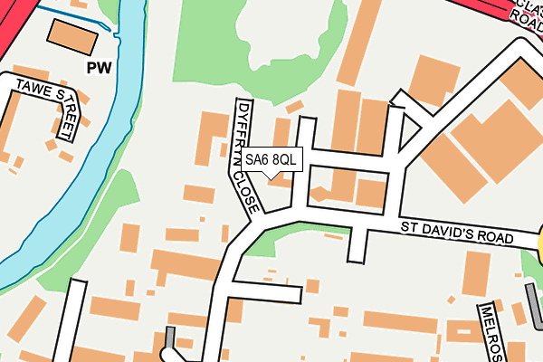 SA6 8QL map - OS OpenMap – Local (Ordnance Survey)