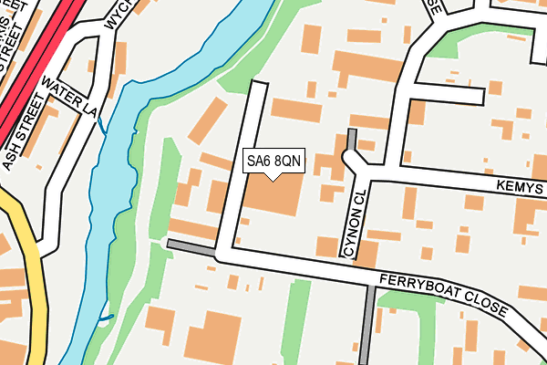 SA6 8QN map - OS OpenMap – Local (Ordnance Survey)