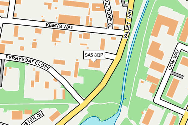 SA6 8QP map - OS OpenMap – Local (Ordnance Survey)