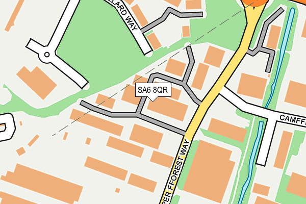 SA6 8QR map - OS OpenMap – Local (Ordnance Survey)