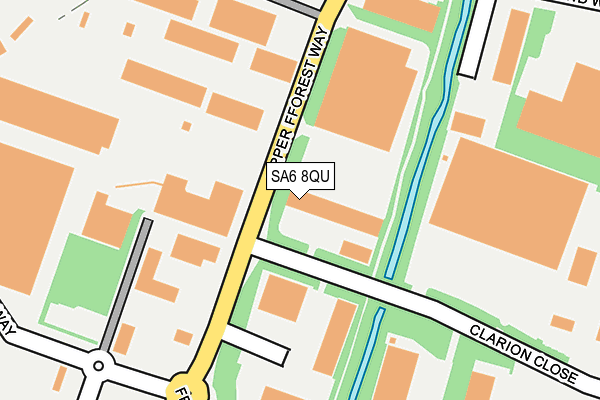 SA6 8QU map - OS OpenMap – Local (Ordnance Survey)