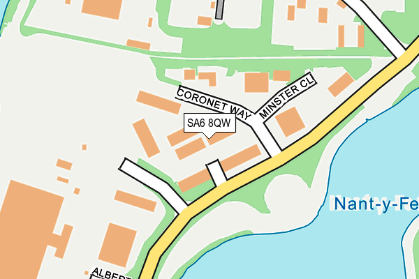 SA6 8QW map - OS OpenMap – Local (Ordnance Survey)