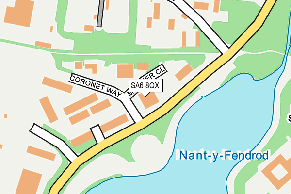 SA6 8QX map - OS OpenMap – Local (Ordnance Survey)