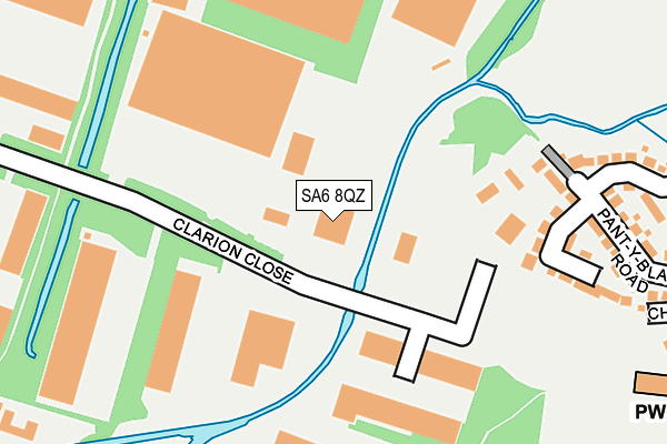 SA6 8QZ map - OS OpenMap – Local (Ordnance Survey)