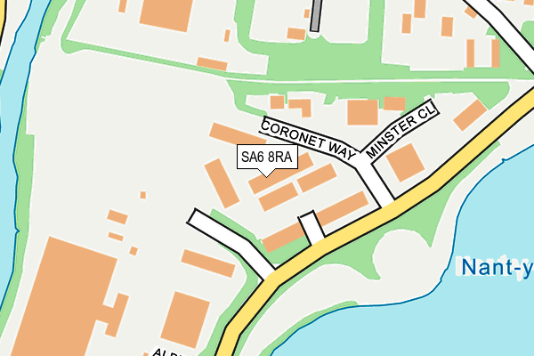SA6 8RA map - OS OpenMap – Local (Ordnance Survey)