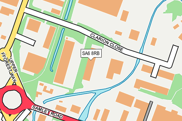SA6 8RB map - OS OpenMap – Local (Ordnance Survey)