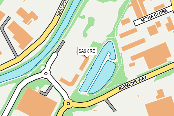 SA6 8RE map - OS OpenMap – Local (Ordnance Survey)