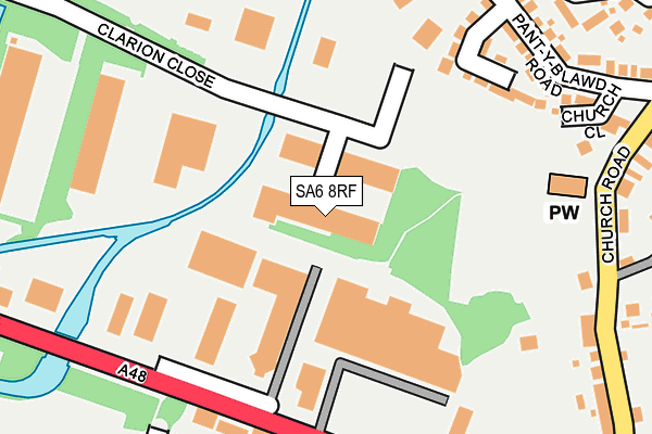 SA6 8RF map - OS OpenMap – Local (Ordnance Survey)