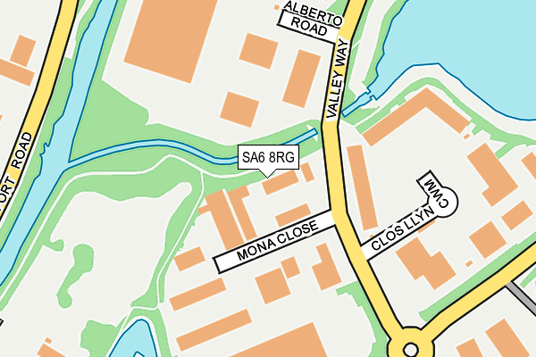 SA6 8RG map - OS OpenMap – Local (Ordnance Survey)