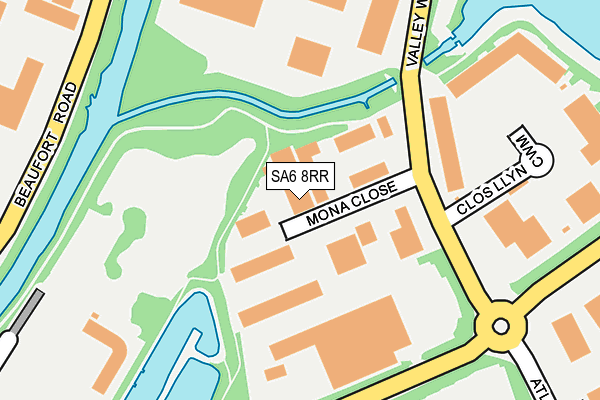 SA6 8RR map - OS OpenMap – Local (Ordnance Survey)