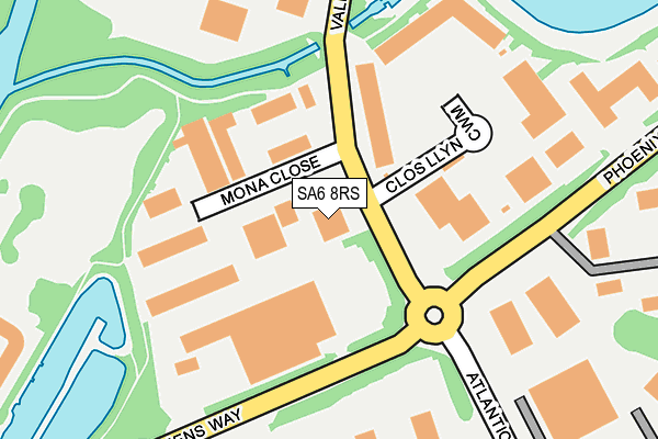 SA6 8RS map - OS OpenMap – Local (Ordnance Survey)