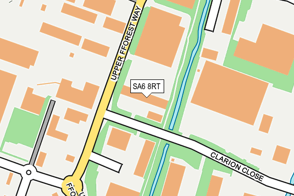 SA6 8RT map - OS OpenMap – Local (Ordnance Survey)
