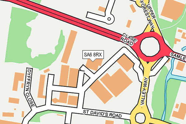 SA6 8RX map - OS OpenMap – Local (Ordnance Survey)