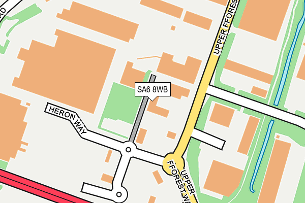 SA6 8WB map - OS OpenMap – Local (Ordnance Survey)
