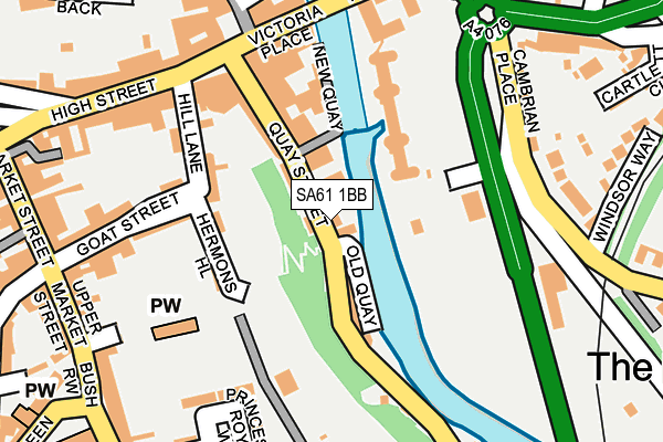 SA61 1BB map - OS OpenMap – Local (Ordnance Survey)