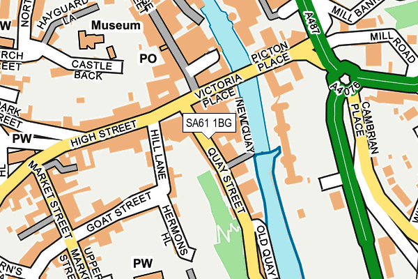 SA61 1BG map - OS OpenMap – Local (Ordnance Survey)
