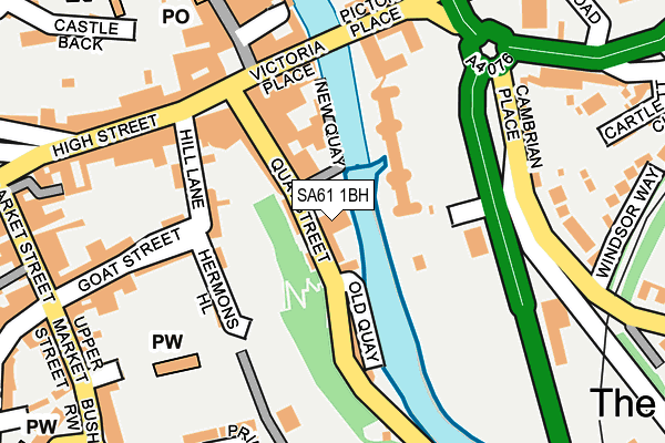 SA61 1BH map - OS OpenMap – Local (Ordnance Survey)