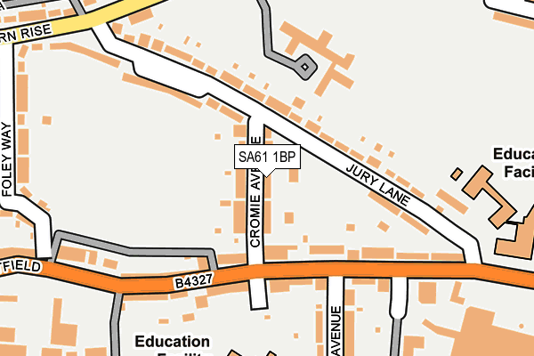 SA61 1BP map - OS OpenMap – Local (Ordnance Survey)