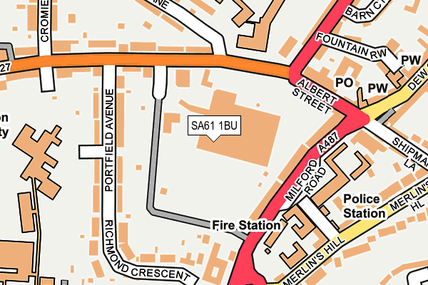 SA61 1BU map - OS OpenMap – Local (Ordnance Survey)