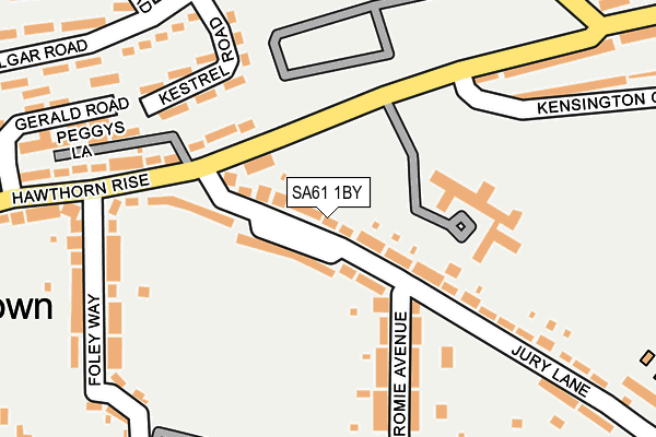 SA61 1BY map - OS OpenMap – Local (Ordnance Survey)