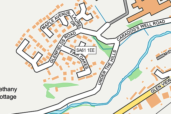 SA61 1EE map - OS OpenMap – Local (Ordnance Survey)