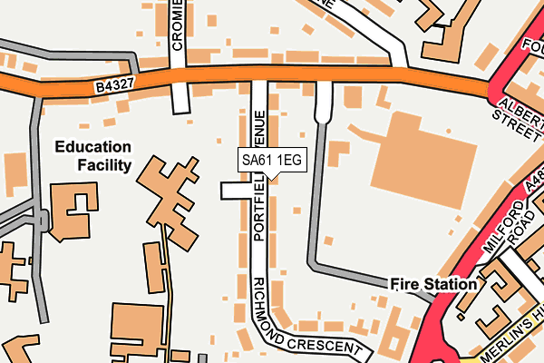 SA61 1EG map - OS OpenMap – Local (Ordnance Survey)