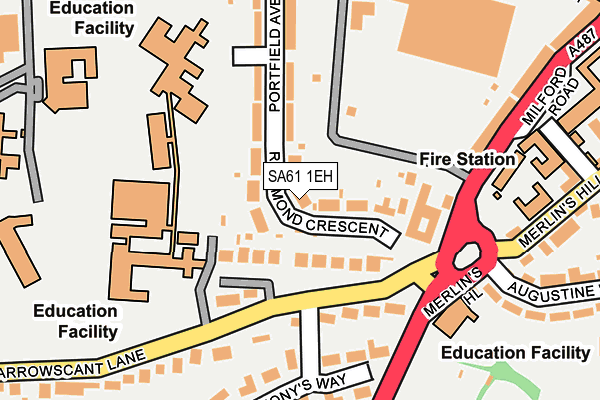 SA61 1EH map - OS OpenMap – Local (Ordnance Survey)