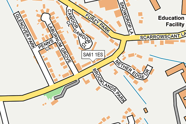 SA61 1ES map - OS OpenMap – Local (Ordnance Survey)