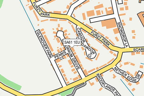 SA61 1EU map - OS OpenMap – Local (Ordnance Survey)