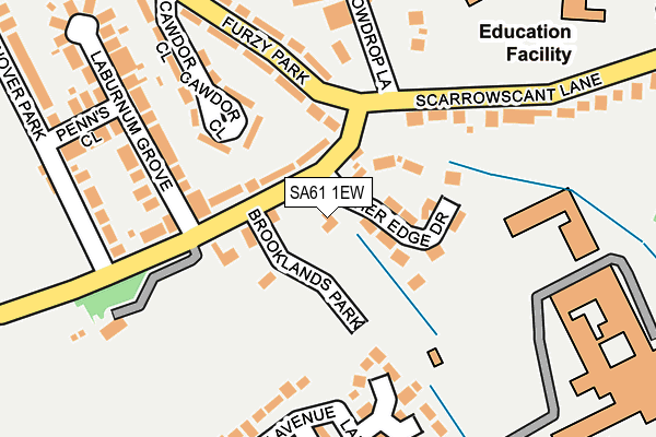 SA61 1EW map - OS OpenMap – Local (Ordnance Survey)
